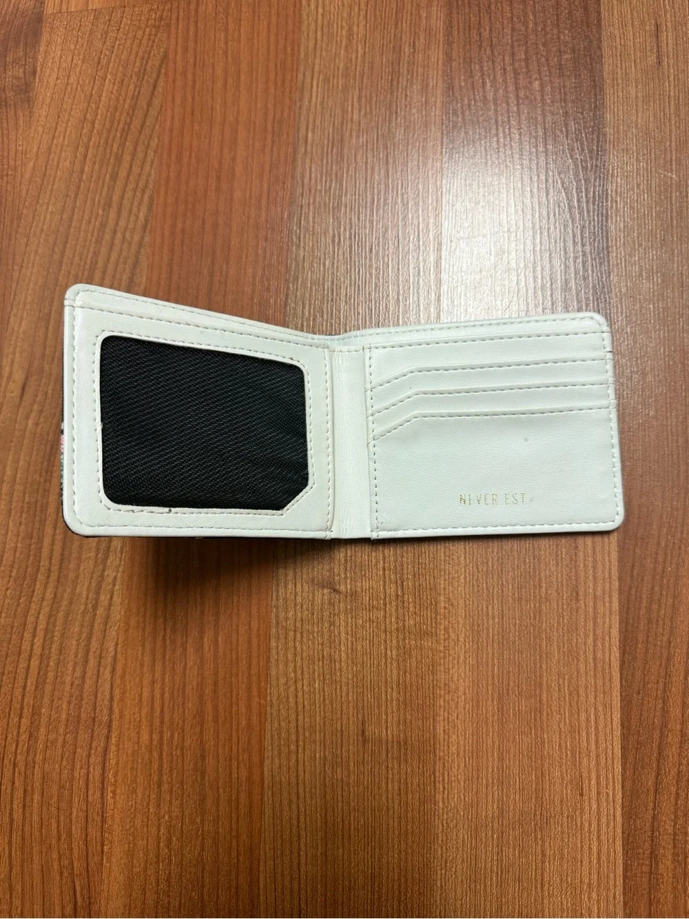 Imperial Motion Black Floral Bifold Wallet with Pink Rose